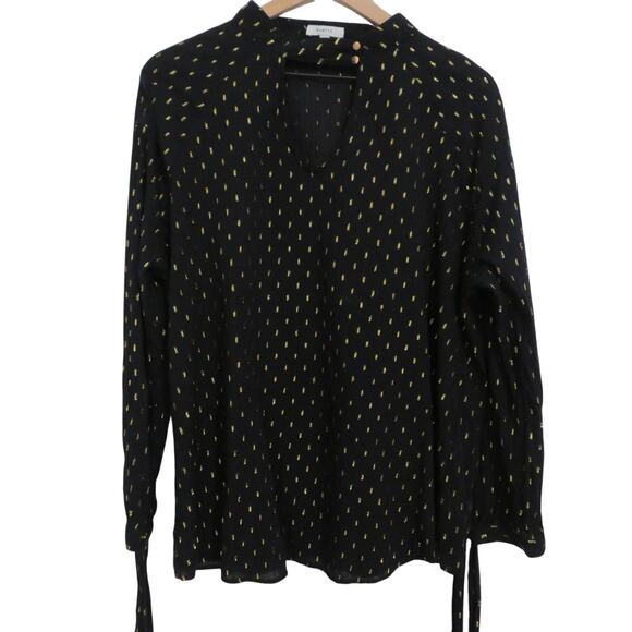 maette Tops - Maette 1X Black Gold Long Sleeve Top